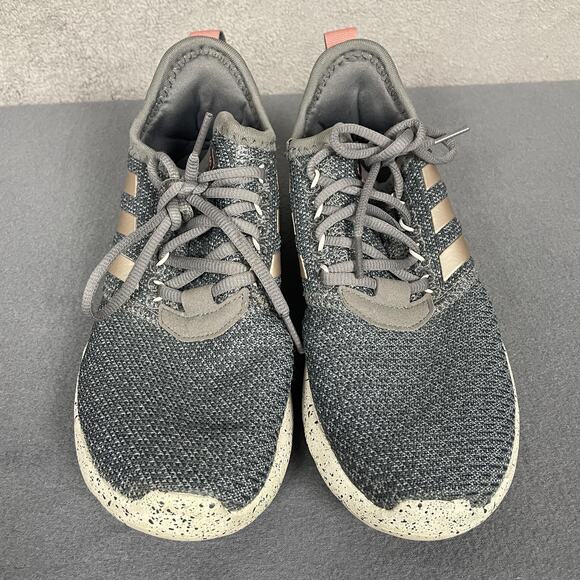 Adidas Cloudfoam Shoes Womens Size 7.5 Gray Rose Gold Speckled Running Sneakers - Picture 2 of 15